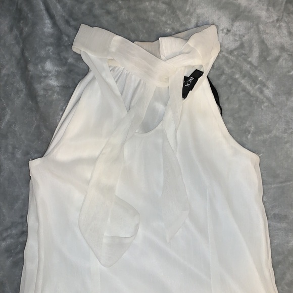 White Ruffle Halter Top - Picture 3 of 4